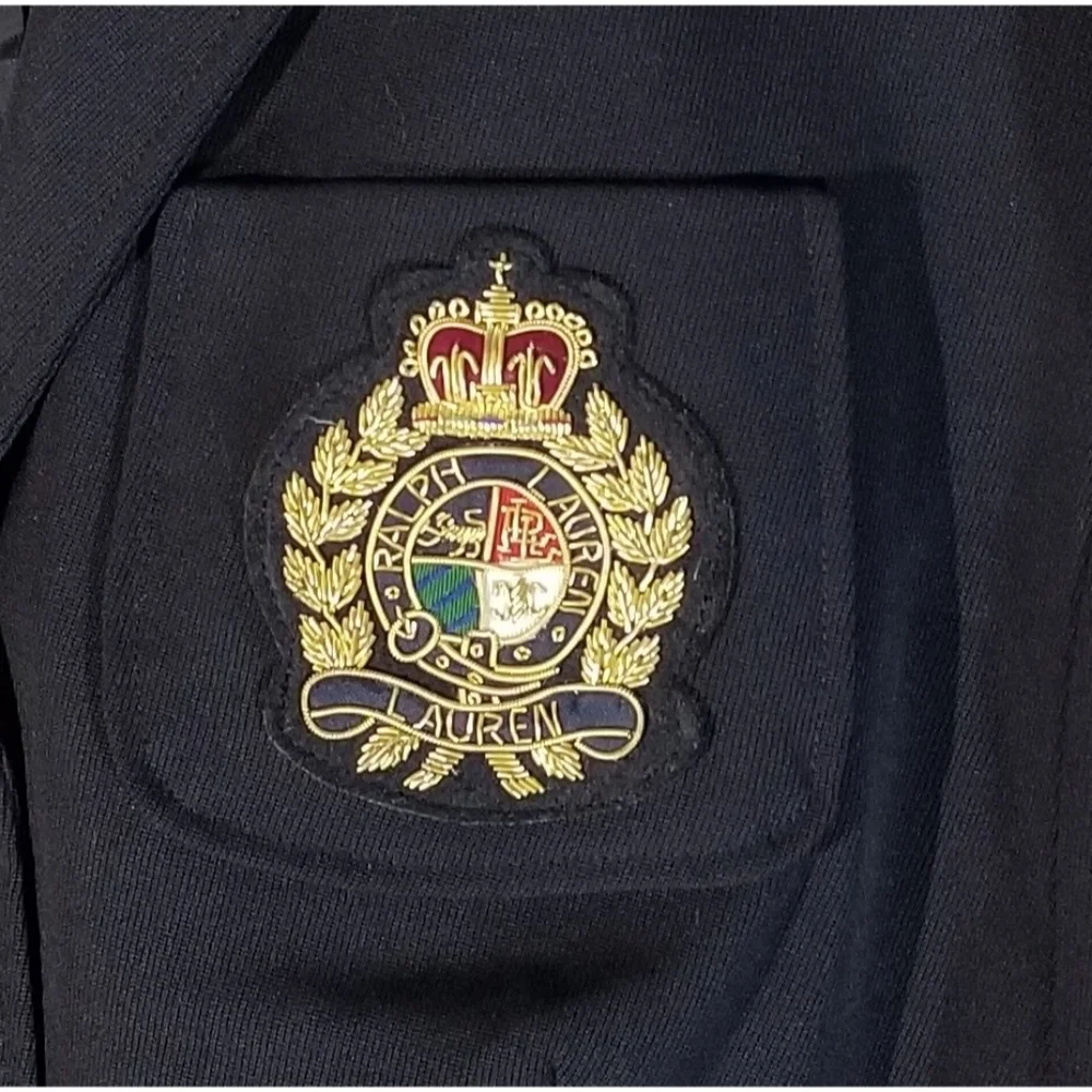 Polo by Ralph Lauren Black Blazer with Gold Accents - Picture 2 of 6